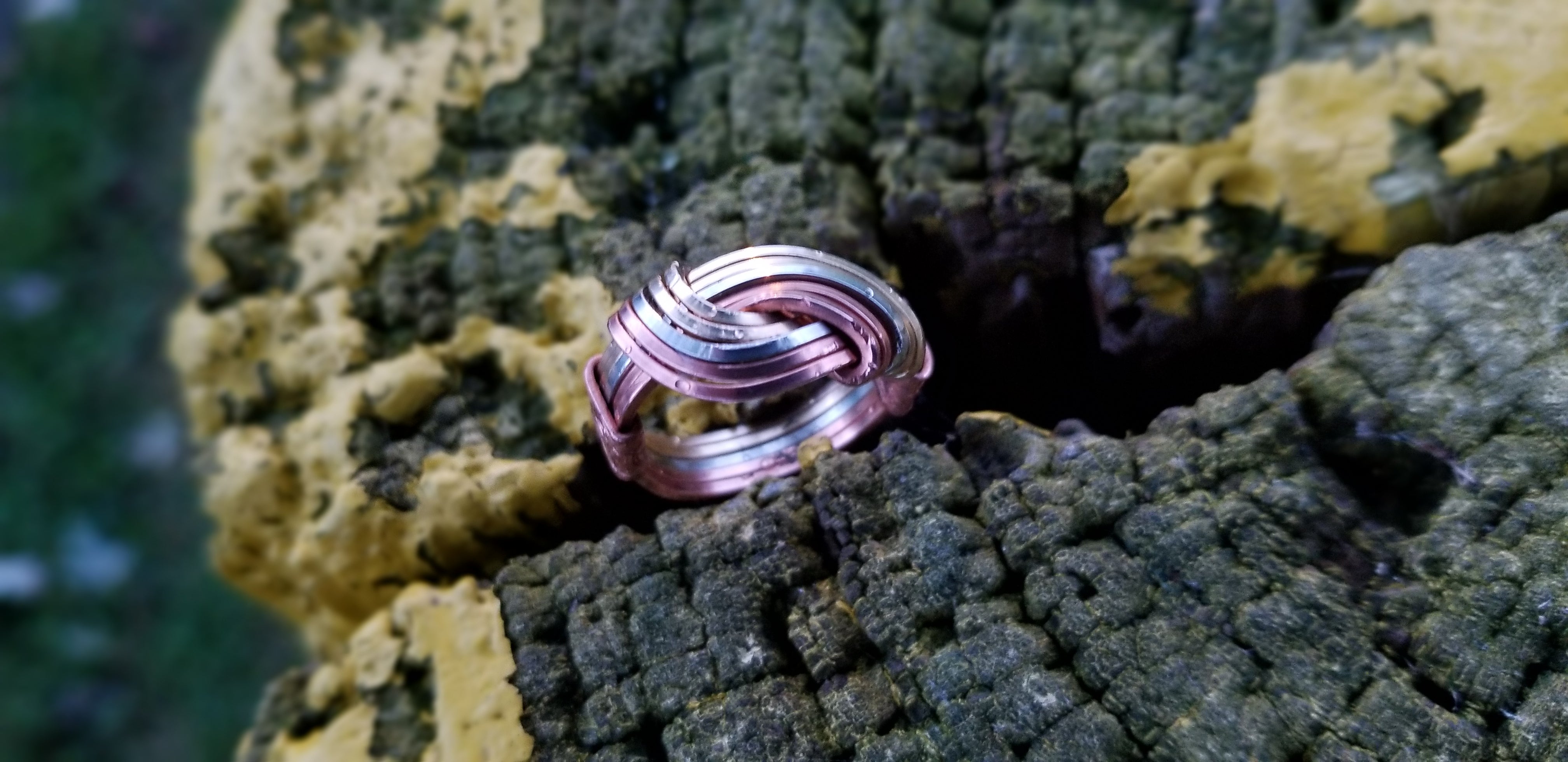 Hug Ring | Copper Brass G Silver