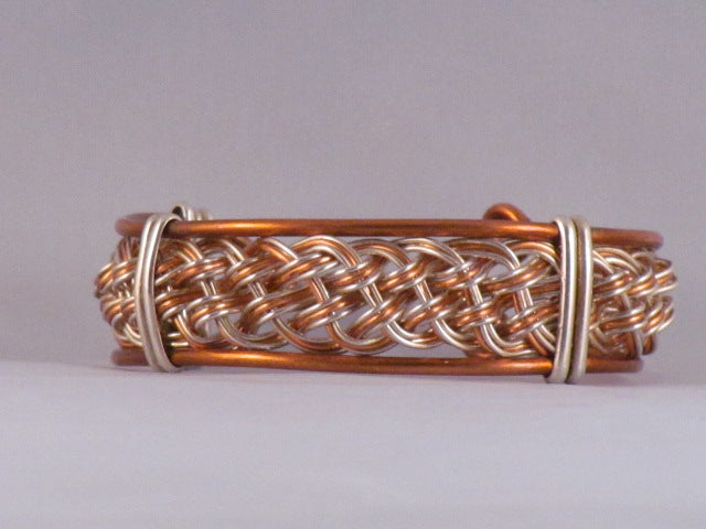 Weave Bangle Bracelet | Copper, G Silver